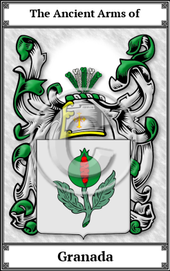 Granada Family Crest Download (JPG)  Book Plated - 150 DPI
