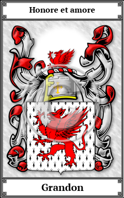 Grandon Family Crest Download (JPG)  Book Plated - 150 DPI