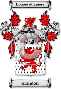 Grandon Family Crest Download (jpg) Legacy Series - 150 DPI