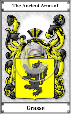 Grasse Family Crest Download (JPG) Book Plated - 600 DPI
