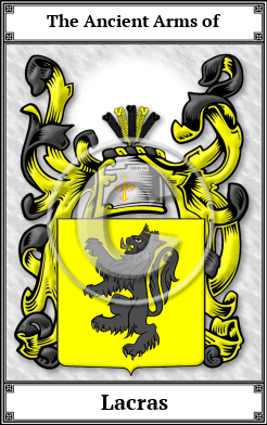 Lacras Family Crest Download (JPG)  Book Plated - 150 DPI
