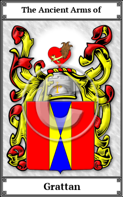 Grattan Family Crest Download (JPG)  Book Plated - 150 DPI