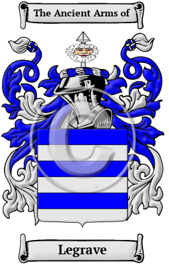 Legrave Family Crest/Coat of Arms