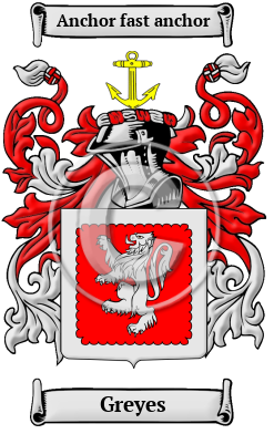 Greyes Family Crest Download (JPG) Heritage Series - 600 DPI