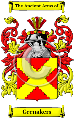 Geenakers Family Crest/Coat of Arms