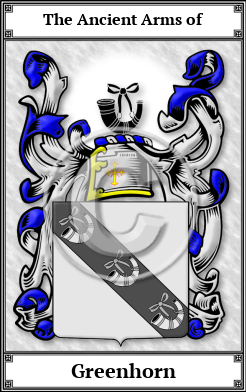 Greenhorn Family Crest Download (JPG)  Book Plated - 150 DPI