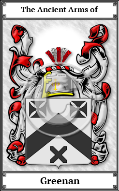 Greenan Family Crest Download (JPG) Book Plated - 600 DPI