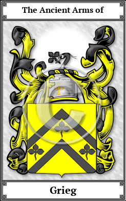 Grieg Family Crest Download (JPG)  Book Plated - 150 DPI