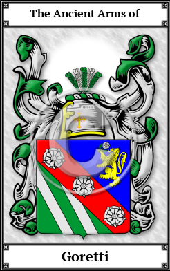 Goretti Family Crest Download (JPG)  Book Plated - 150 DPI