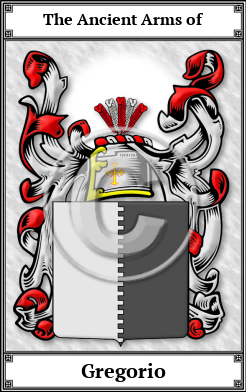 Gregorio Family Crest Download (JPG)  Book Plated - 150 DPI