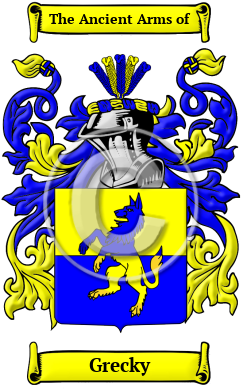 Grecky Family Crest/Coat of Arms