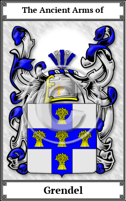 Grendel Family Crest Download (JPG)  Book Plated - 150 DPI