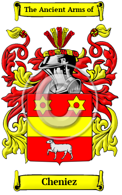 Cheniez Family Crest/Coat of Arms