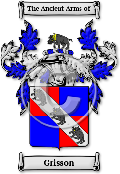 Grisson Family Crest Download (jpg) Legacy Series - 150 DPI