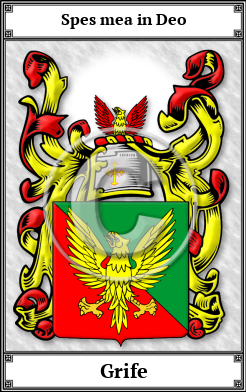 Grife Family Crest Download (JPG) Book Plated - 600 DPI