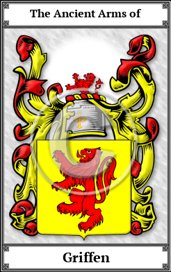 Griffen Family Crest Download (JPG) Book Plated - 600 DPI
