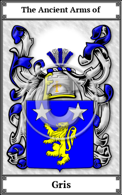 Gris Family Crest Download (JPG)  Book Plated - 150 DPI