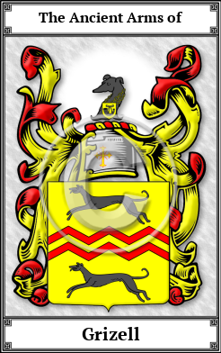 Grizell Family Crest Download (JPG) Book Plated - 600 DPI