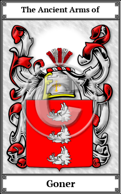 Goner Family Crest Download (JPG)  Book Plated - 150 DPI
