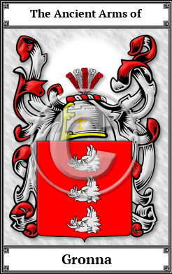 Gronna Family Crest Download (JPG)  Book Plated - 150 DPI