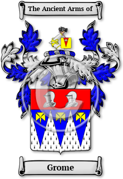 Grome Family Crest Download (jpg) Legacy Series - 150 DPI