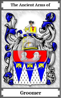 Groomer Family Crest Download (JPG)  Book Plated - 150 DPI