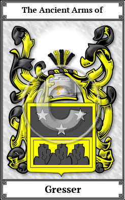 Gresser Family Crest Download (JPG) Book Plated - 600 DPI