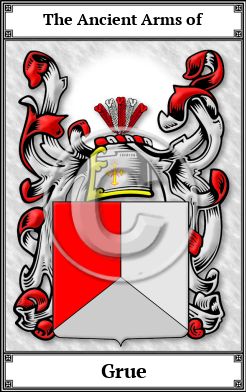 Grue Family Crest Download (JPG)  Book Plated - 150 DPI