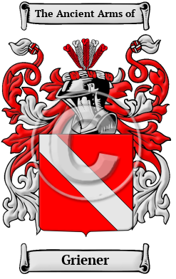 Griener Family Crest/Coat of Arms