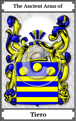 Tiero Family Crest Download (JPG) Book Plated - 600 DPI