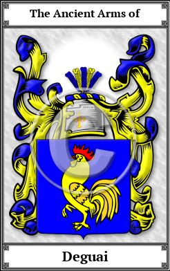 Deguai Family Crest Download (JPG) Book Plated - 300 DPI