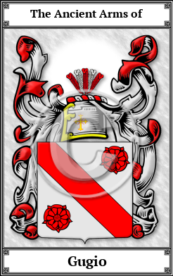Gugio Family Crest Download (JPG)  Book Plated - 150 DPI