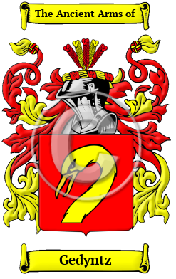 Gedyntz Family Crest/Coat of Arms