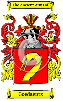 Goedaentz Family Crest/Coat of Arms