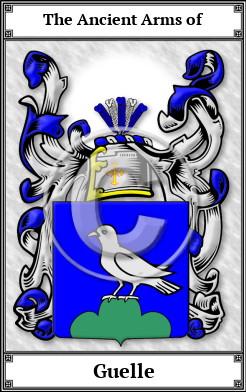 Guelle Family Crest Download (JPG)  Book Plated - 150 DPI