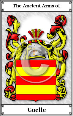 Guelle Family Crest Download (JPG)  Book Plated - 150 DPI