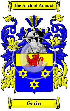 Gerin Family Crest/Coat of Arms