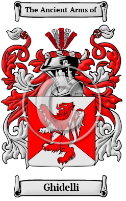 Ghidelli Family Crest/Coat of Arms