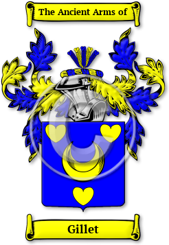 Gillet Family Crest Download (jpg) Legacy Series - 150 DPI
