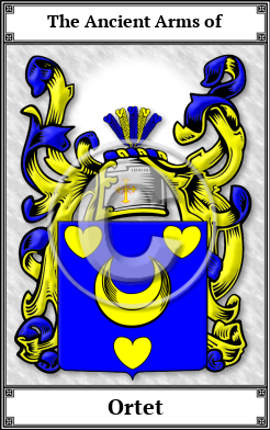 Ortet Family Crest Download (JPG)  Book Plated - 150 DPI