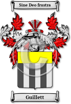 Guillett Family Crest Download (jpg) Legacy Series - 150 DPI