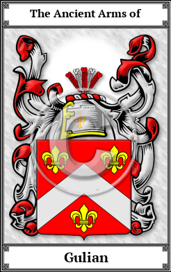 Gulian Family Crest Download (JPG)  Book Plated - 150 DPI