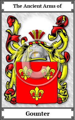 Gounter Family Crest Download (JPG) Book Plated - 600 DPI