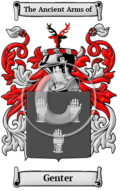 Genter Family Crest/Coat of Arms