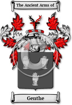 Genthe Family Crest Download (jpg) Legacy Series - 150 DPI