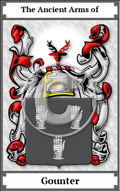 Gounter Family Crest Download (JPG)  Book Plated - 150 DPI