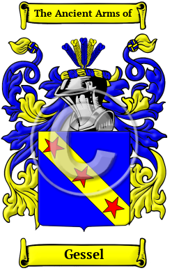 Gessel Family Crest/Coat of Arms