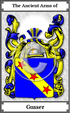 Gusser Family Crest Download (JPG)  Book Plated - 150 DPI