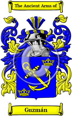 Guzmán Family Crest/Coat of Arms