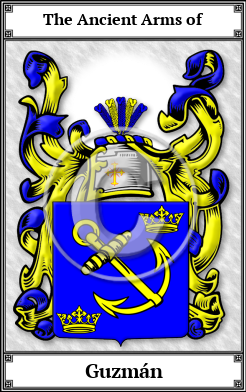 Guzmán Family Crest Download (JPG)  Book Plated - 150 DPI